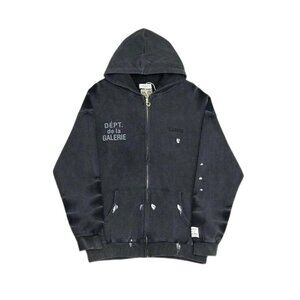 Gallery Dept × Lanvin Zip Up Sweatshirt Black